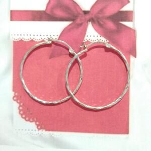 925 Sterling Silver Round Hoop Huggie Earrings Large MC 235 Mexico Signed Lot